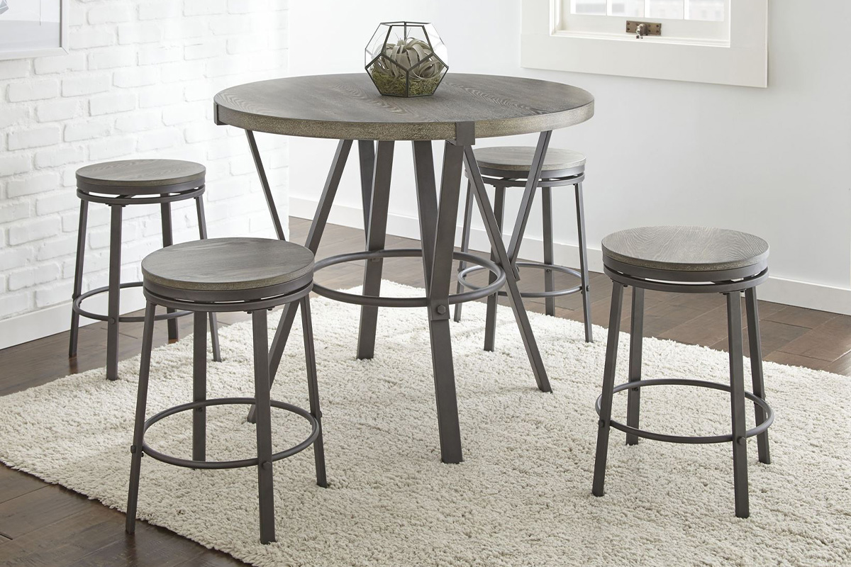 Cnt Table Set PORTLAND CNT TABLE & 4 STOOLS – North Carolina Furniture Direct